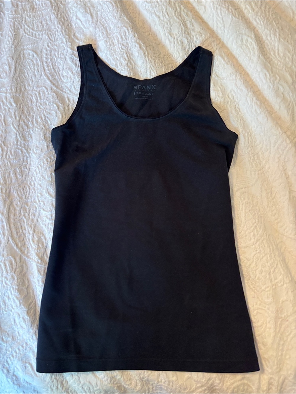 SPANX Black Scoop-Neck Shaping Tank